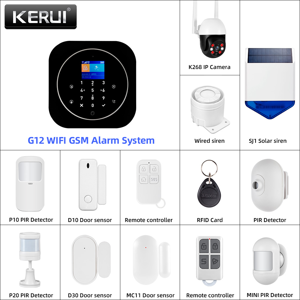 Home Security No Wifi - KERUI G12 2G Wifi Kablosuz Ev