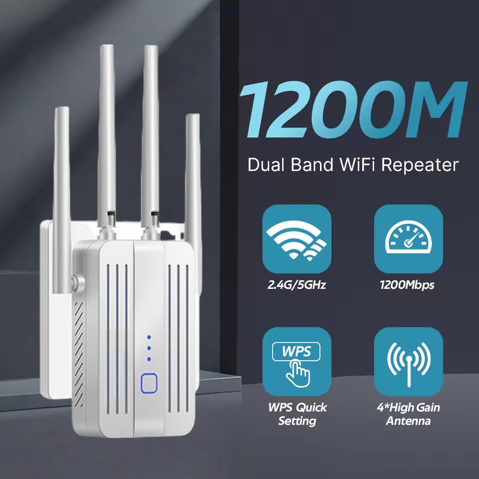 Home Security And Internet - WiFi Tekrarlayıcı 1200 Mbps Çift Bant