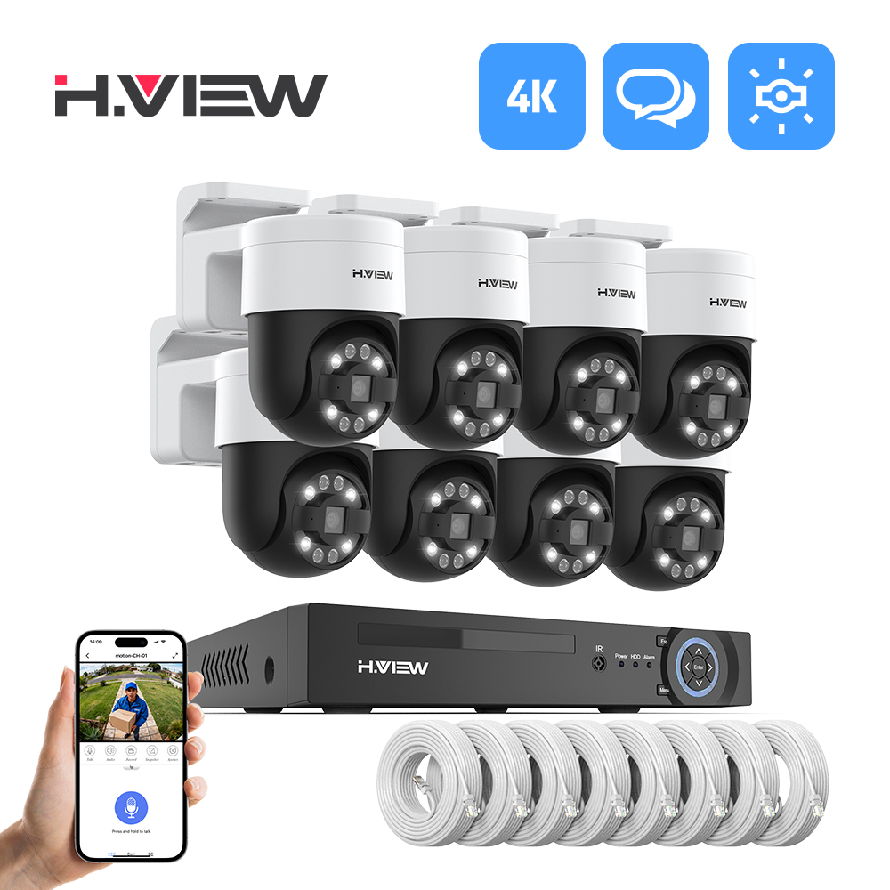 Home Security Installation - H.view 8Ch 4K 5MP 8MP Cctv