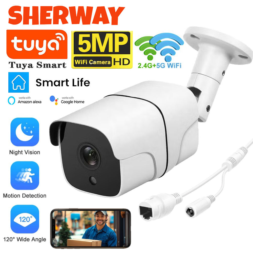 Home Security Google Camera - 5MP Tuya 5G Wifi IP Kamera
