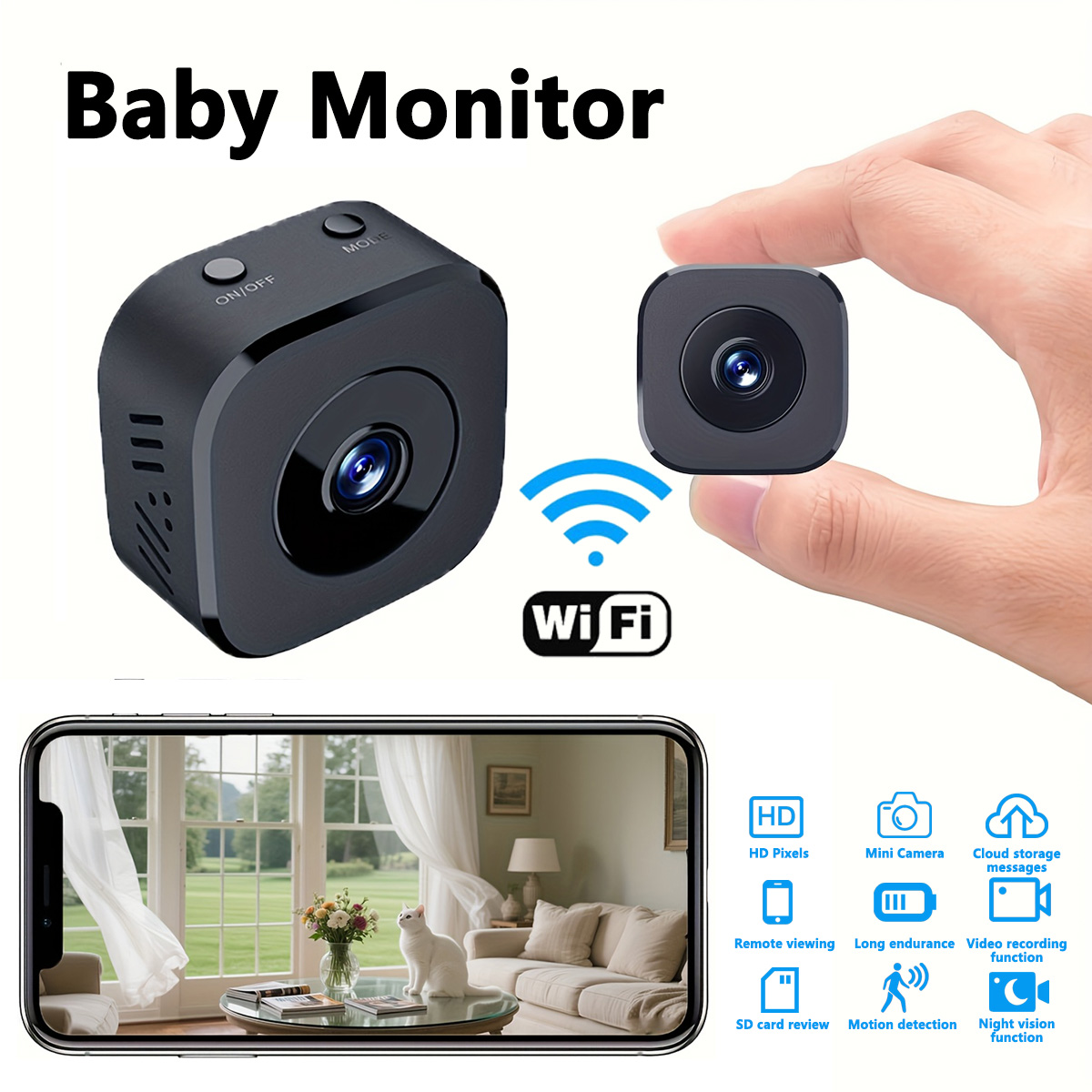 Home Security With Camera - 1080P HD Mini WiFi Kamera Kapalı