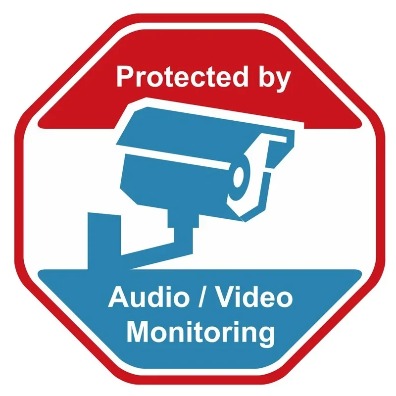 Home Security With Camera - Kişisel Gözetleme Kamerası Uyarı Kartı Kağıdı