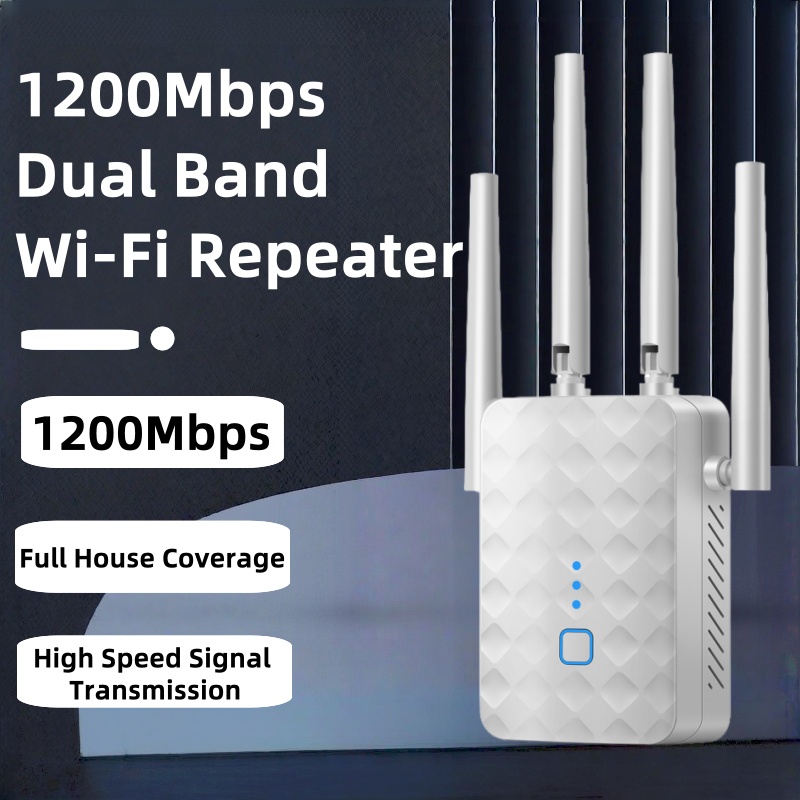 Home Security And Internet - 1200Mbps WiFi Tekrarlayıcı Kablosuz 2.4G/5GHz Çift