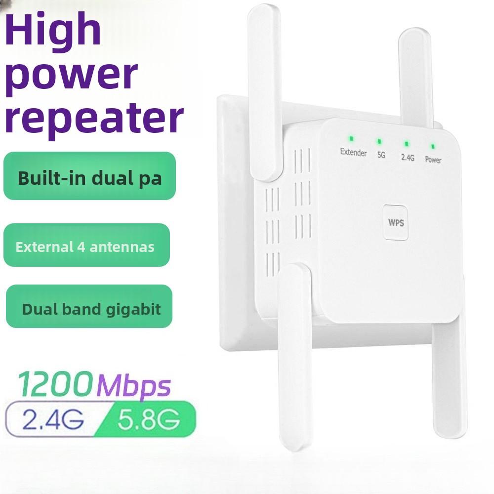 Home Security And Internet - 5Ghz WiFi Tekrarlayıcı AC1200 Wi-Fi Güçlendirici
