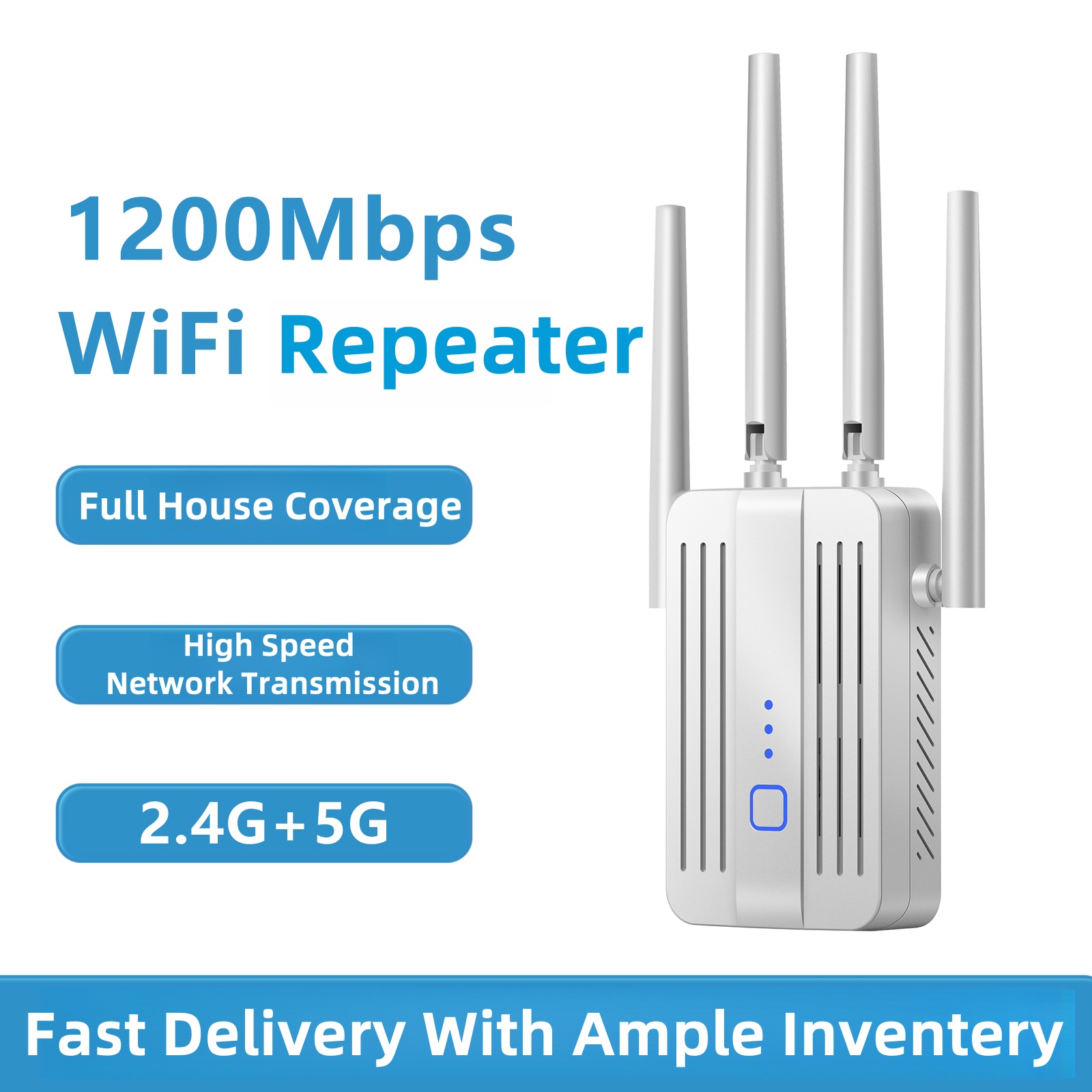 Home Security And Internet - 1200 Mbps WiFi Tekrarlayıcı Genişletici 2.4G