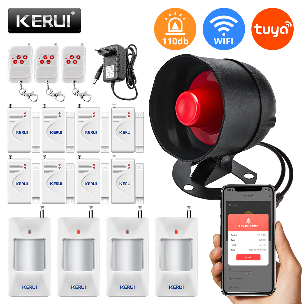 Home Security No Wifi - KERUI Tuya WIFI yüksek sesle hoparlör
