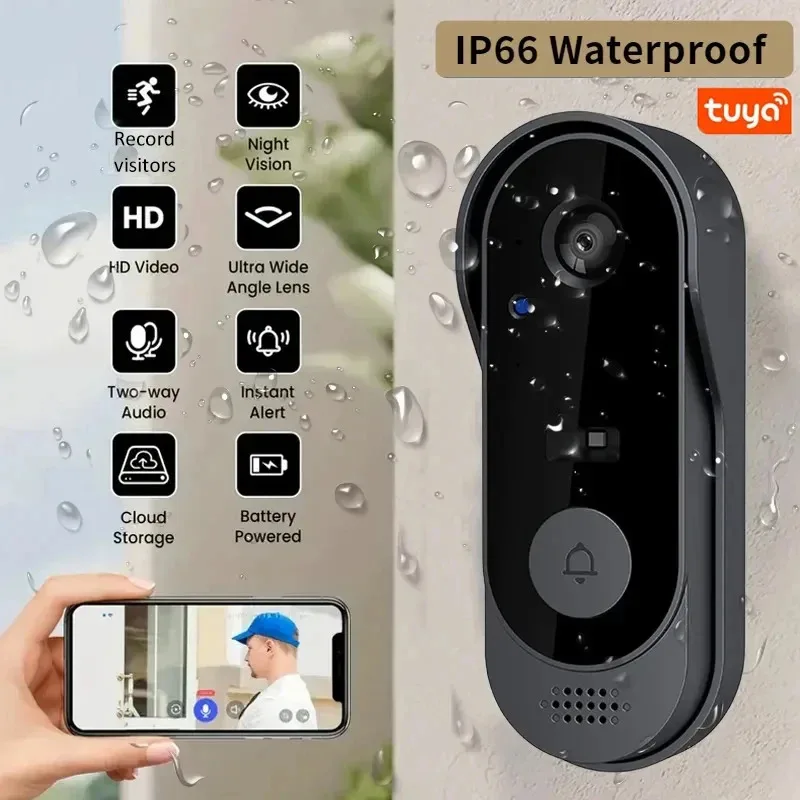 Home Security Bundle - Dayanıklı Yeni Kameralı Kapı Zili Kablosuz