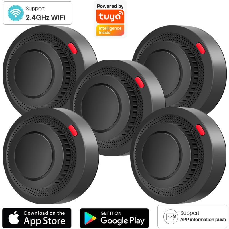 Home Security Kitchener - 2.4G WiFi Duman Dedektörü Kablosuz Sensör