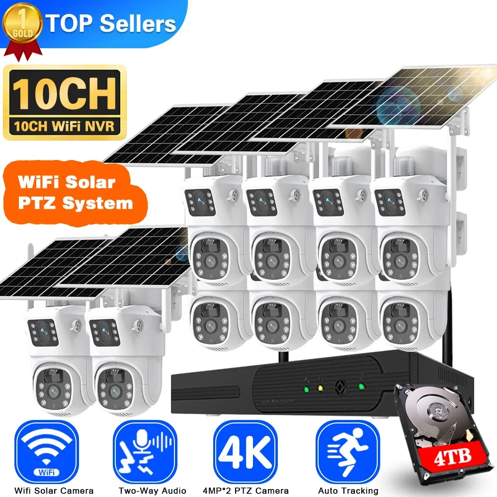 4K 8MP çift Lens Wifi güneş gü - Nvr Kit 8 Channel incelemesi ve fiyatı