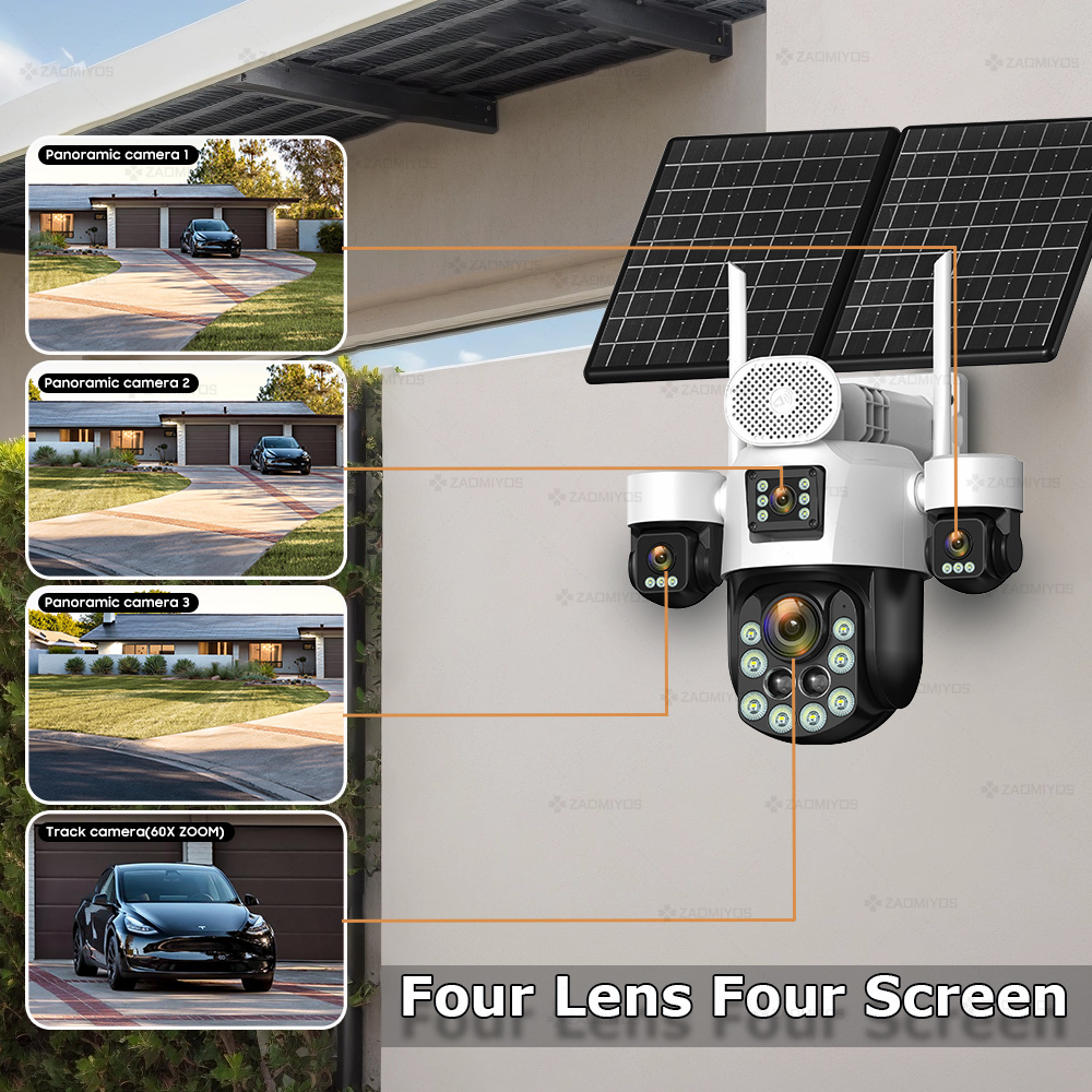 4 Lensli Dış Mekan 360 °   Gün - Home Security Installation incelemesi ve fiyatı