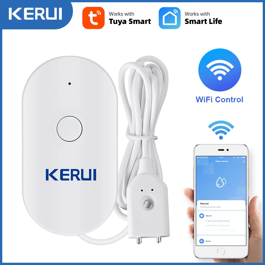 KERUI WiFi Su Sensörü Akıllı E - Home Security Kitchener incelemesi ve fiyatı