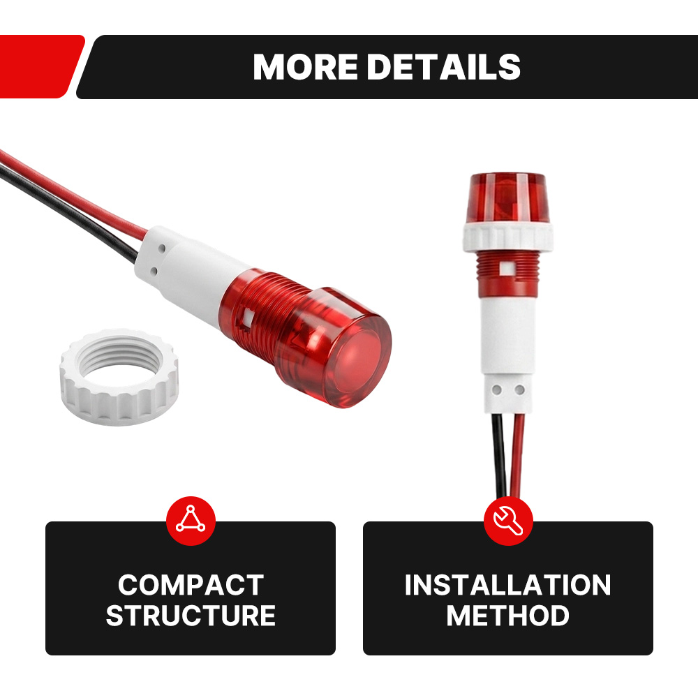 FILN 3 ADET 10mm Dişli LED Gös - Home Security Companies Near Me incelemesi ve fiyatı