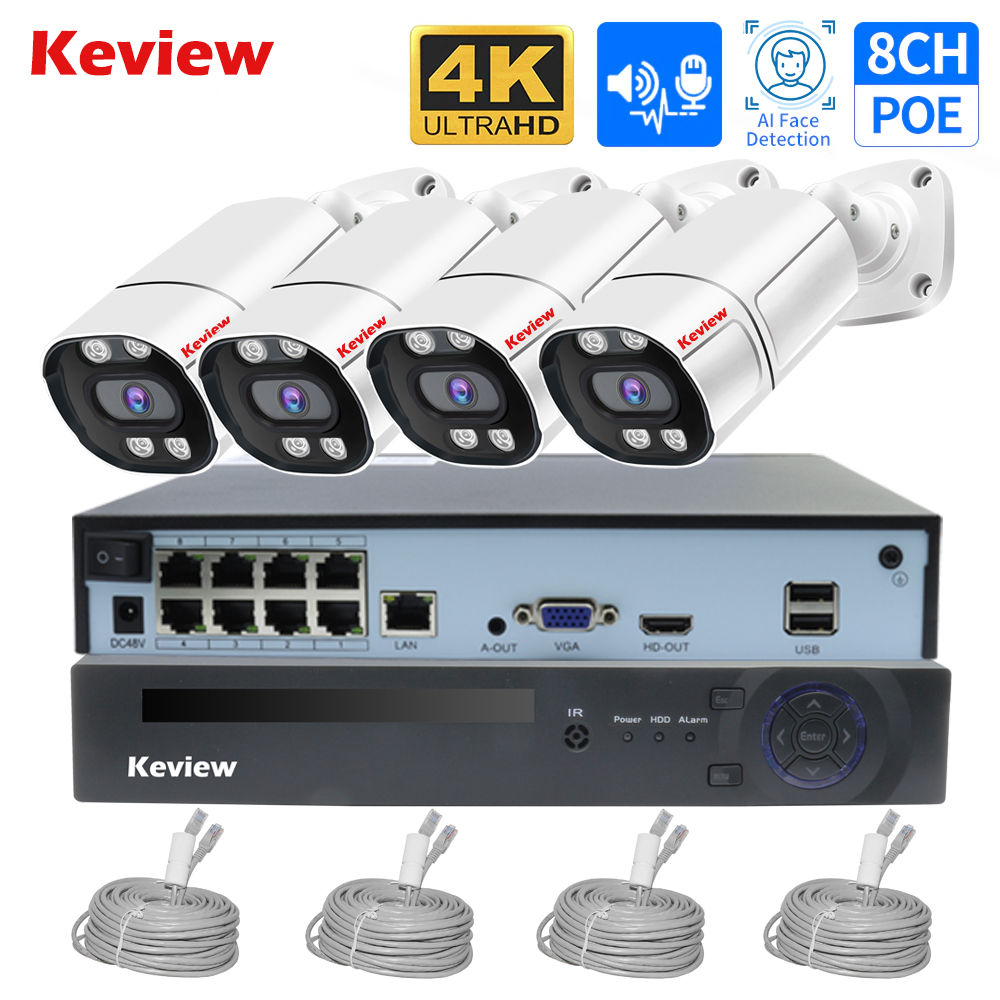 4K 8MP 4MP 8CH POE IP izleme k - Nvr Kit 8 Channel incelemesi ve fiyatı