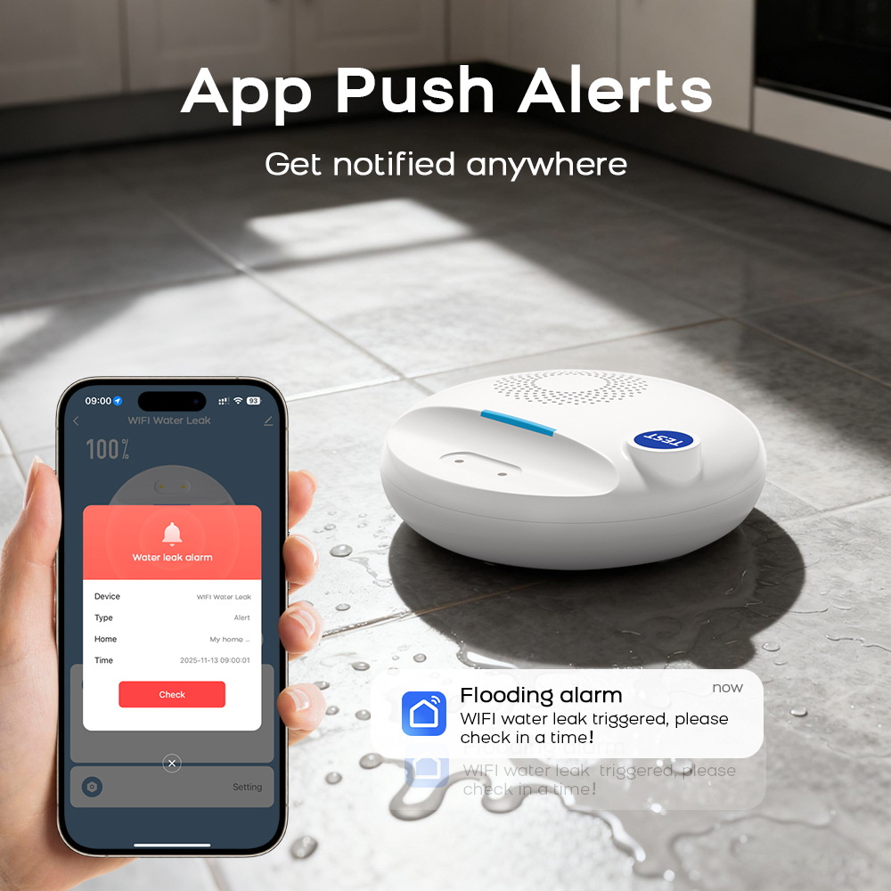 Akıllı Kaçak Alarmı WiFi Su De - Home Security Kitchener incelemesi ve fiyatı